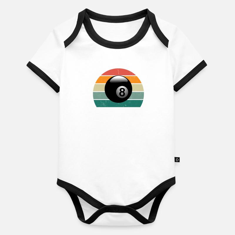 Billiard Queue Billiardtisch Kugel Tasche Snooker Baby Bio-Kurzarm-Kontrastbody