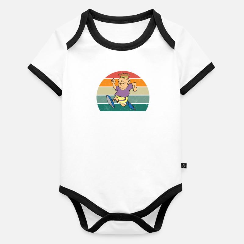 Race Runner Runner Renner Renner Jogging Organic Baby Contrasting Bodysuit