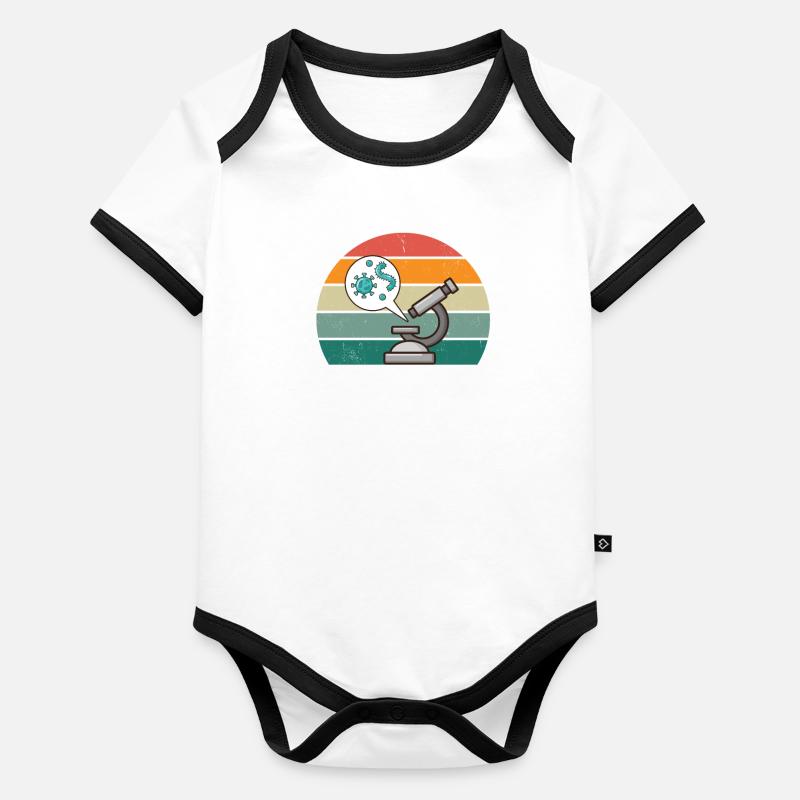 Slipper Tardian Microscope Microbiology Organic Baby Contrasting Bodysuit