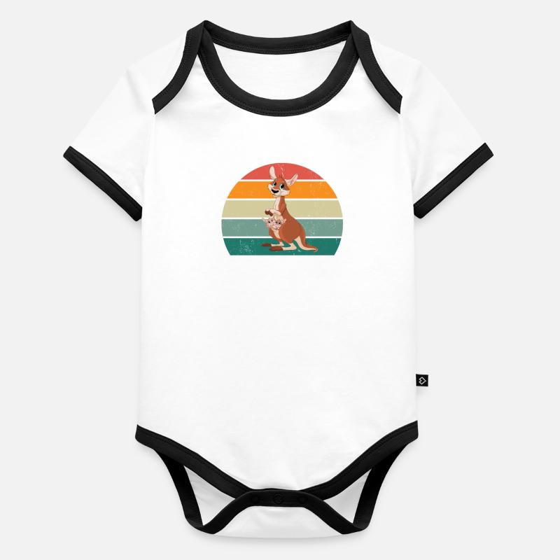Kangaroos Kangaroo Bag Jumping Boxing Kangaroo Organic Baby Contrasting Bodysuit