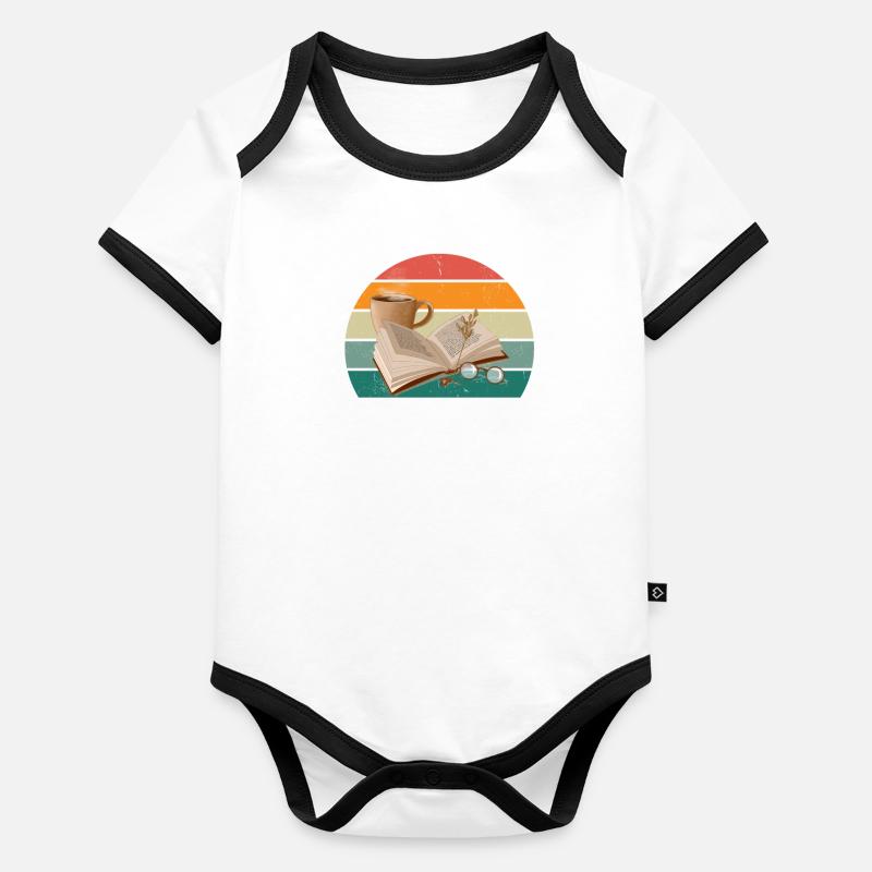 Coffee machine drink Cafe coffee bean coffee Organic Baby Contrasting Bodysuit