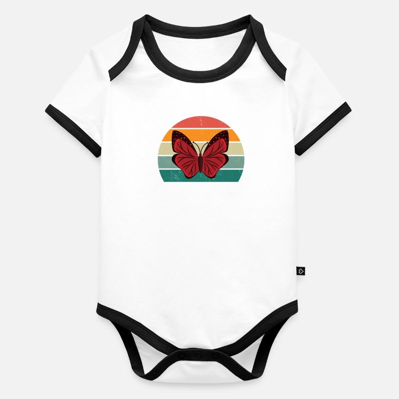 Insect, Crawling, Flying, Wings, Ants, Insects Organic Baby Contrasting Bodysuit