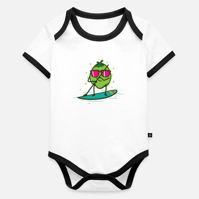 Noix de en SUP Stand up Paddle Body Bébé bio contrasté manches courtes