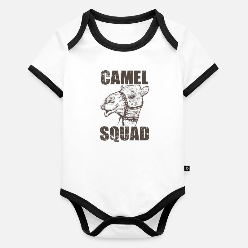 Camel Squad Dromedary Desert Hump Body Bébé bio contrasté manches courtes