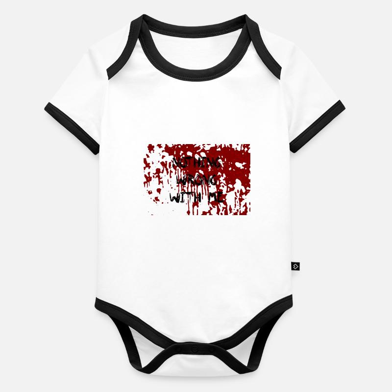 Rien de mal avec moi Body Bébé bio contrasté manches courtes