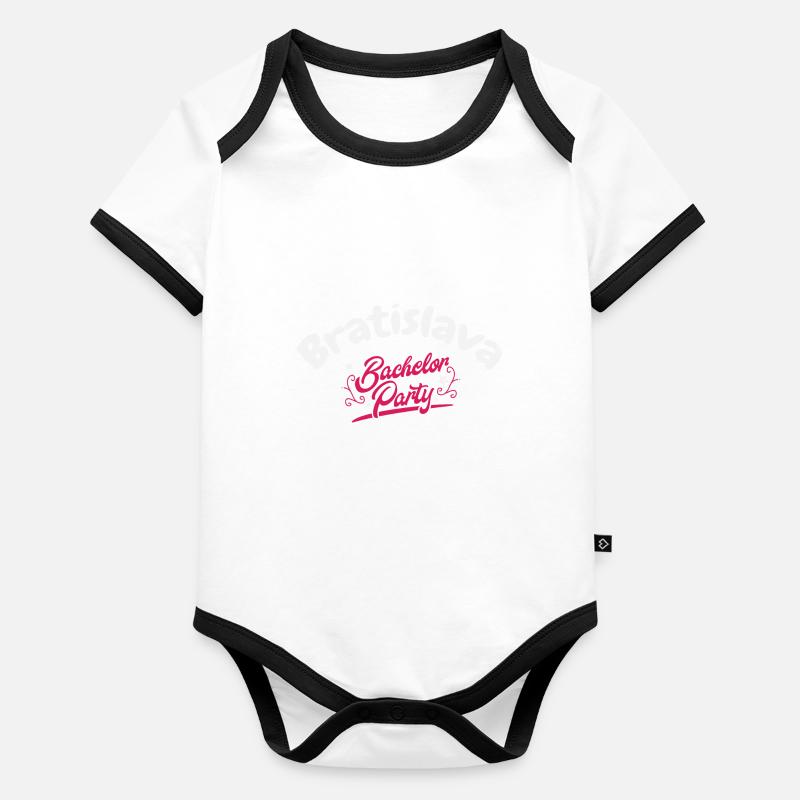 Junggesellenabschied Shirt Bratislava Pre Wedding Baby Bio-Kurzarm-Kontrastbody