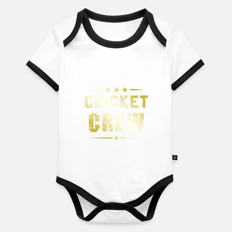 Équipe de cricket Body Bébé bio contrasté manches courtes
