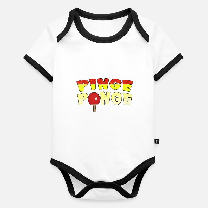 Table Tennis Pinge Ponge Table Tennis Player Organic Baby Contrasting Bodysuit