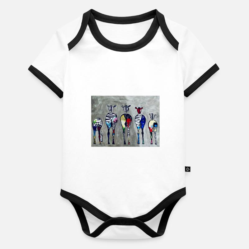 But(t) Zebra Baby Bio-Kurzarm-Kontrastbody