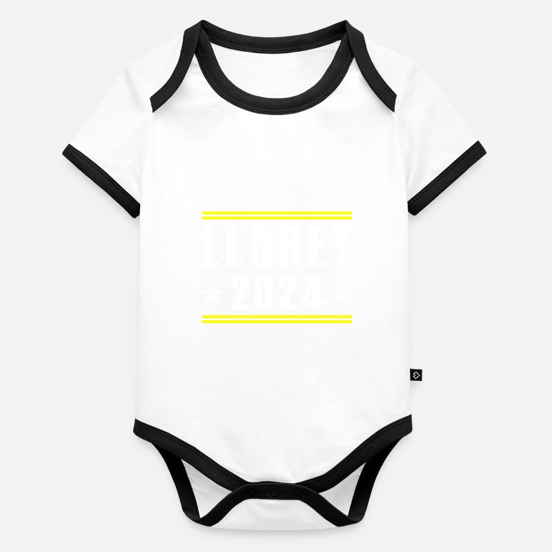 Lloret De Mar 2024 Body Bébé bio contrasté manches courtes