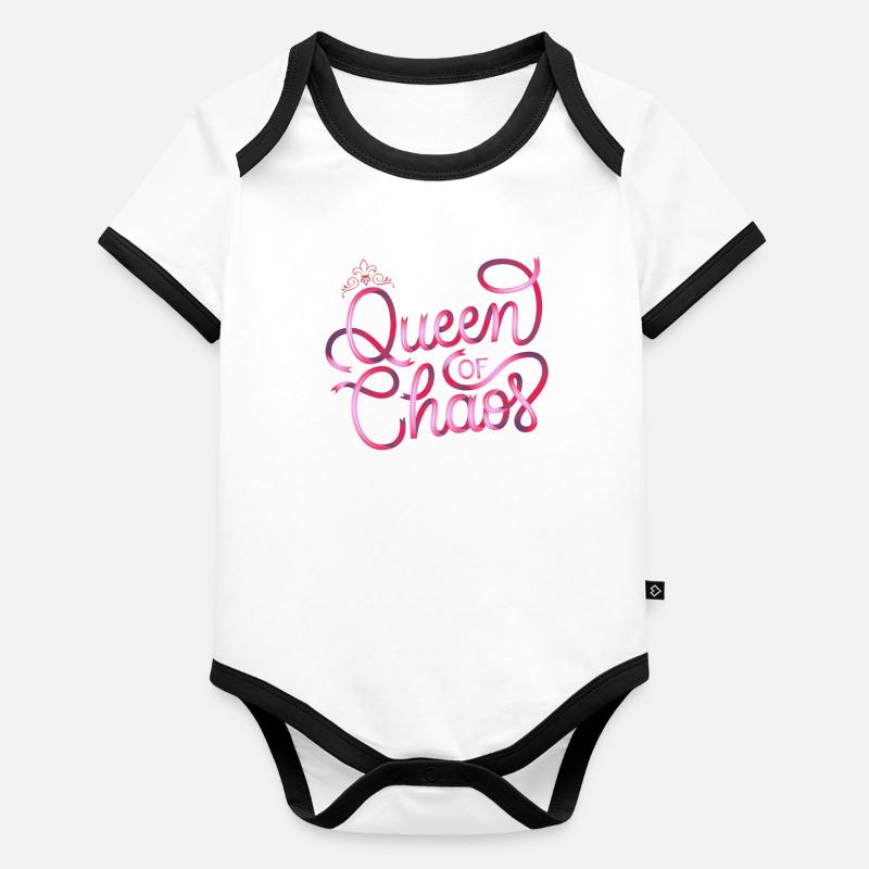Chaos Queen Body Bébé bio contrasté manches courtes
