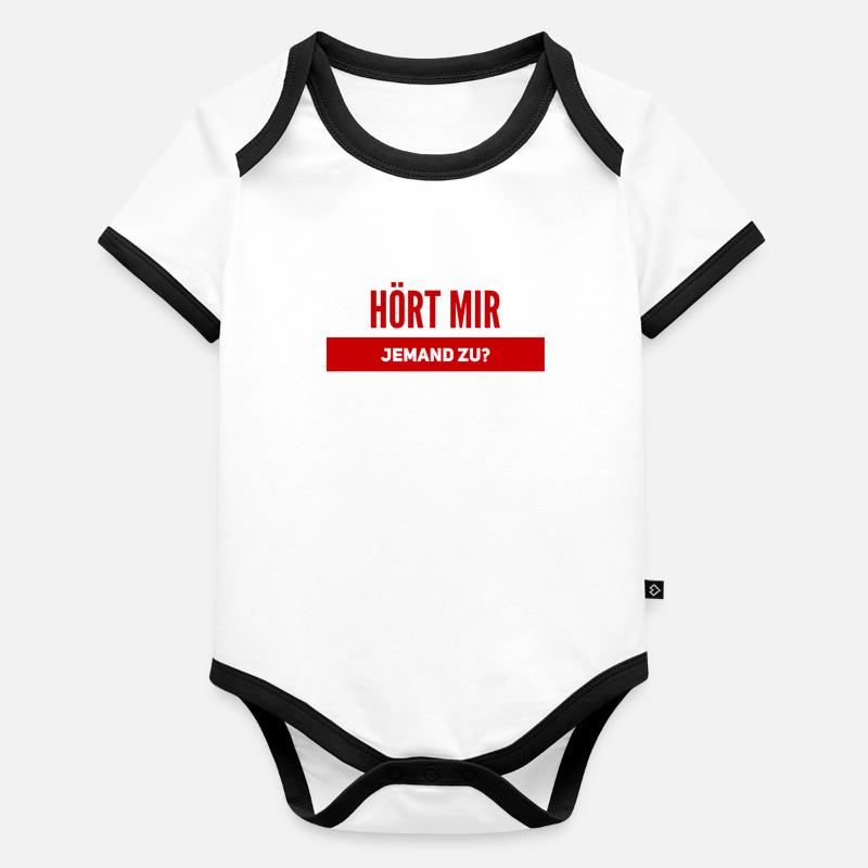 habe ich ein Publikum? Baby Bio-Kurzarm-Kontrastbody