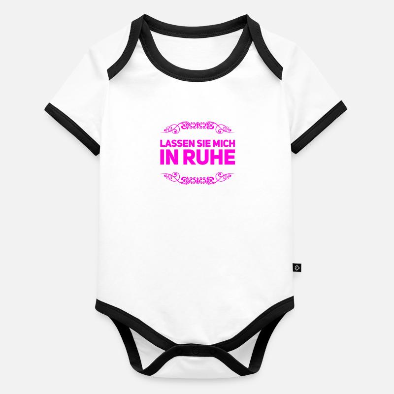 lassen sie mich in Ruhe Baby Bio-Kurzarm-Kontrastbody