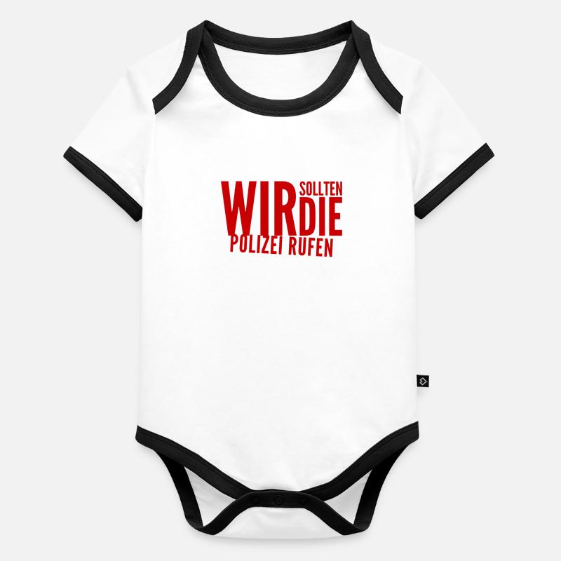 lass uns die Polizei rufen Baby Bio-Kurzarm-Kontrastbody