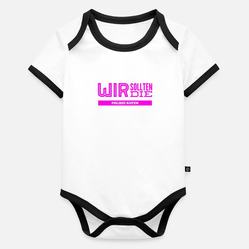 wir brauchen die Polizei Baby Bio-Kurzarm-Kontrastbody