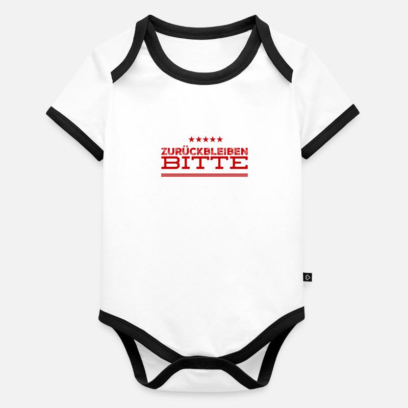 bitte zurückbleiben Baby Bio-Kurzarm-Kontrastbody