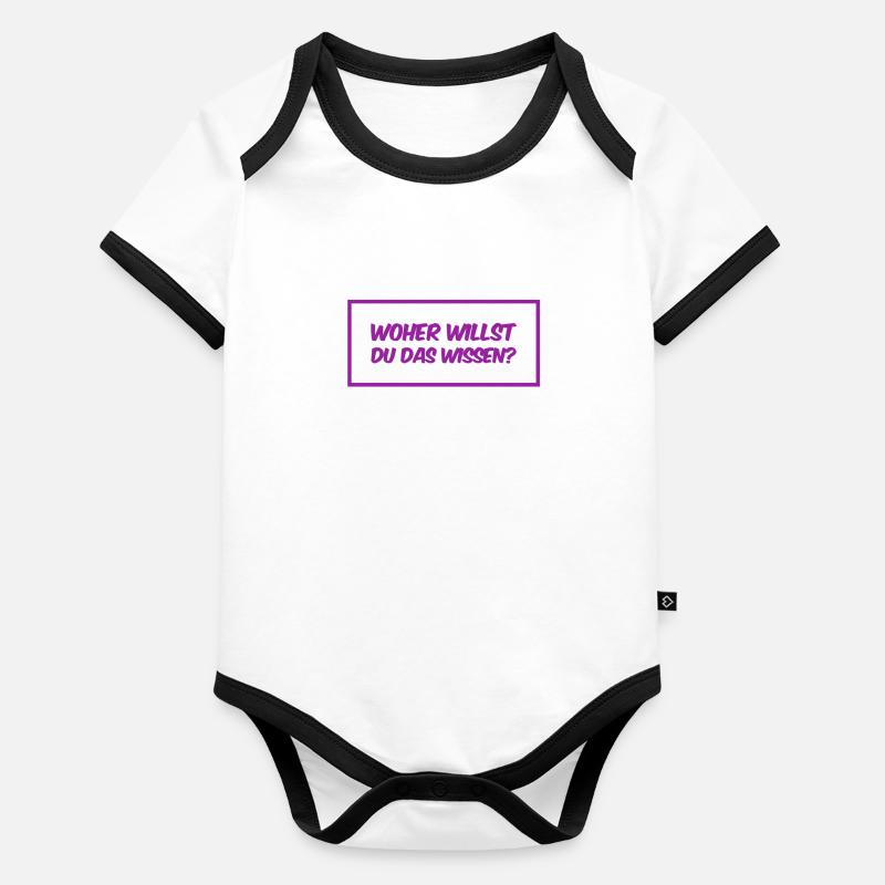wie kannst du das sagen Baby Bio-Kurzarm-Kontrastbody