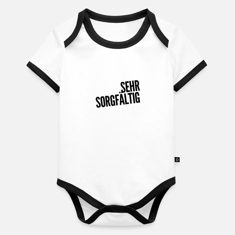 sehr sorgfälltig Baby Bio-Kurzarm-Kontrastbody