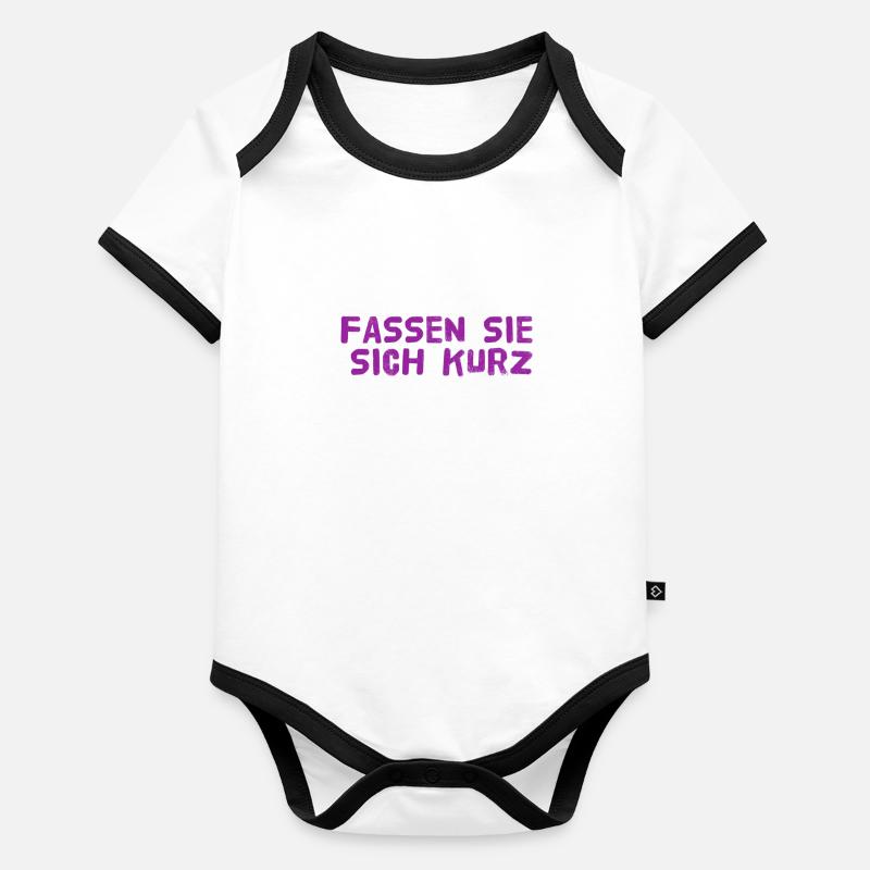 ich mag es kurz Baby Bio-Kurzarm-Kontrastbody