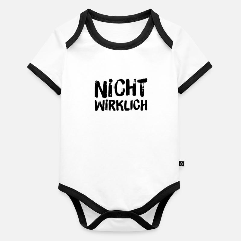 ich will das nicht Baby Bio-Kurzarm-Kontrastbody