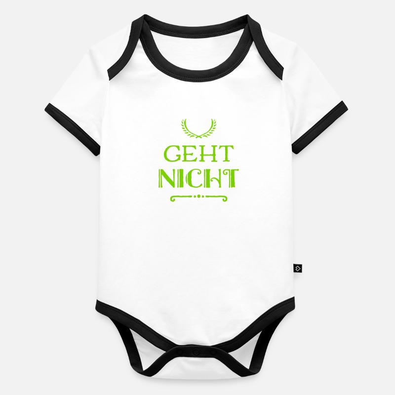 ich will nicht Baby Bio-Kurzarm-Kontrastbody