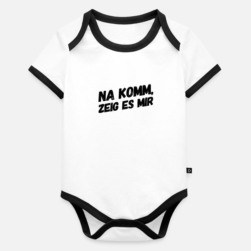 lass sehen Baby Bio-Kurzarm-Kontrastbody
