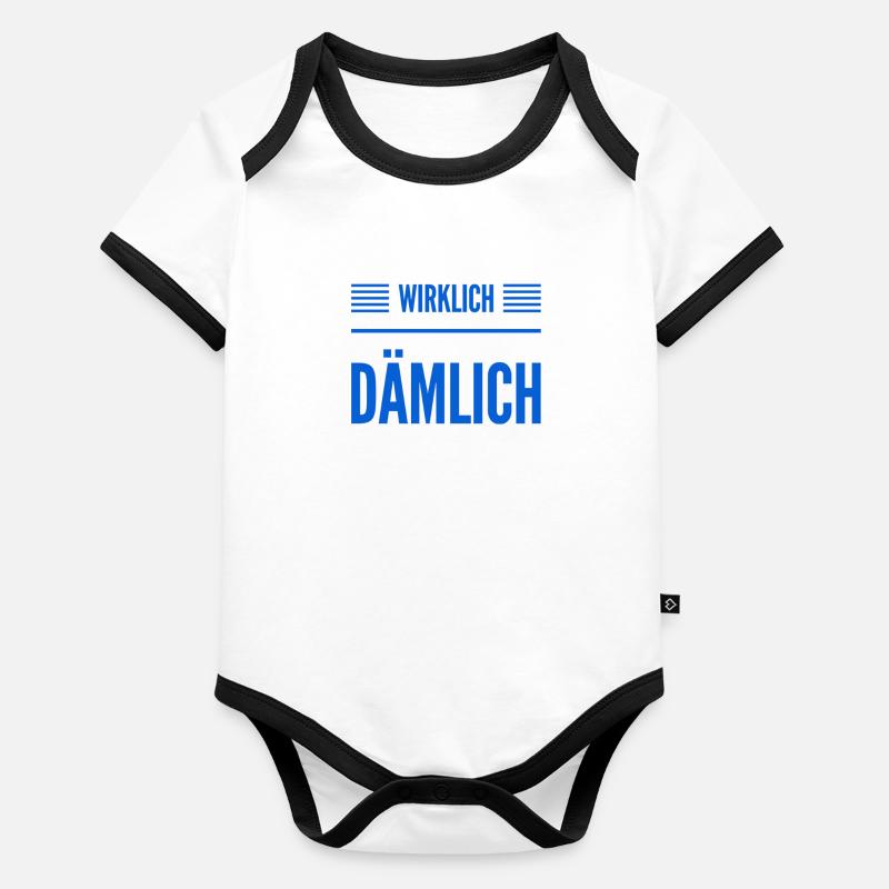 ich finde es dämlich Baby Bio-Kurzarm-Kontrastbody