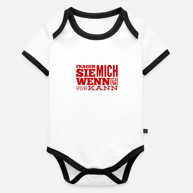 darf ich ihnen helfen Baby Bio-Kurzarm-Kontrastbody