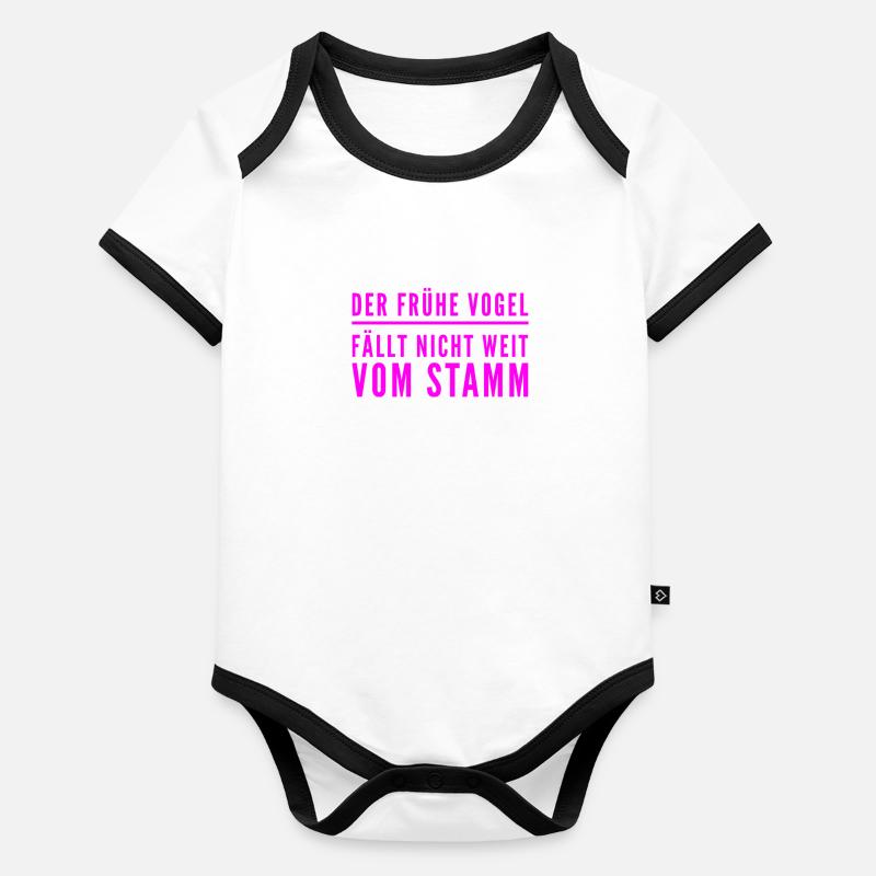 so sieht ein früher Vogel aus Baby Bio-Kurzarm-Kontrastbody
