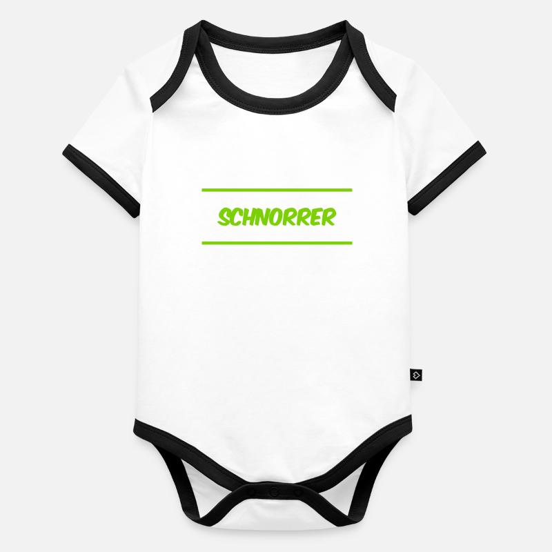 so sieht ein Schnorrer aus Baby Bio-Kurzarm-Kontrastbody