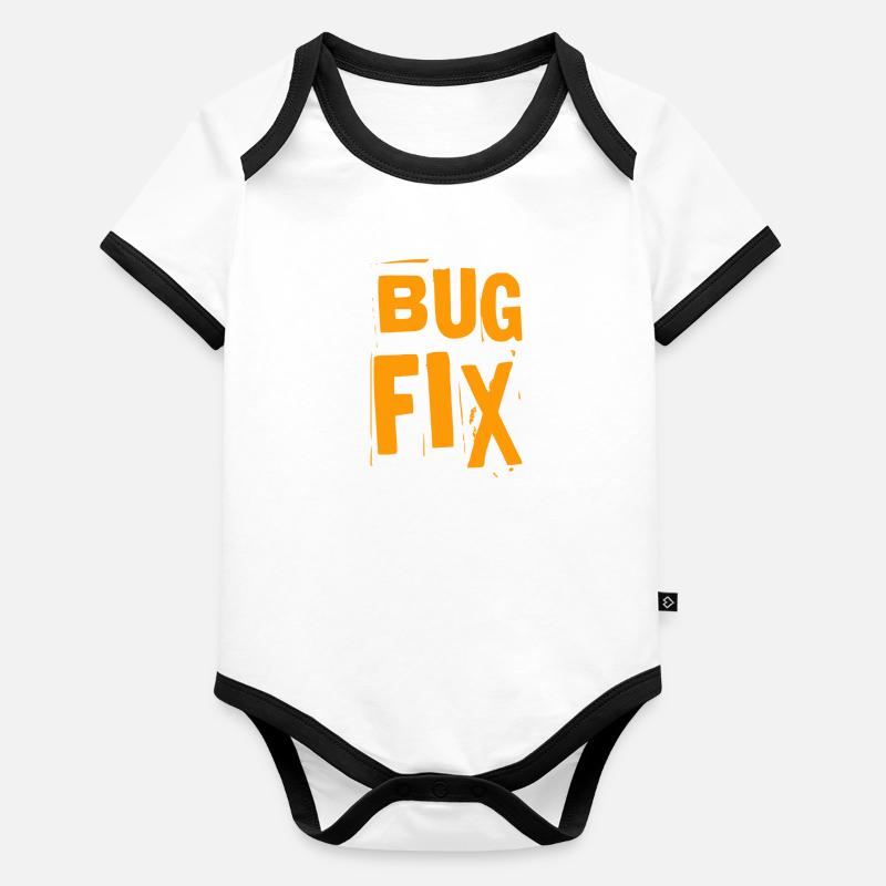 La correction de bugs est géniale Body Bébé bio contrasté manches courtes
