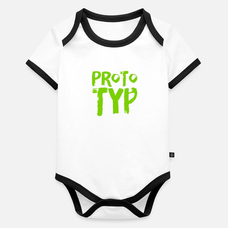 un prototype Body Bébé bio contrasté manches courtes