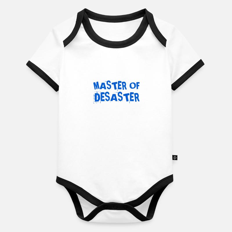 Disaster is my thing Organic Baby Contrasting Bodysuit