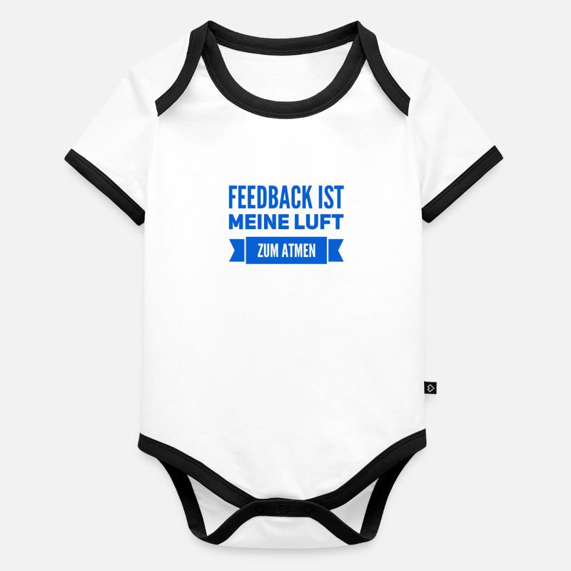 Feedback geht immer Baby Bio-Kurzarm-Kontrastbody