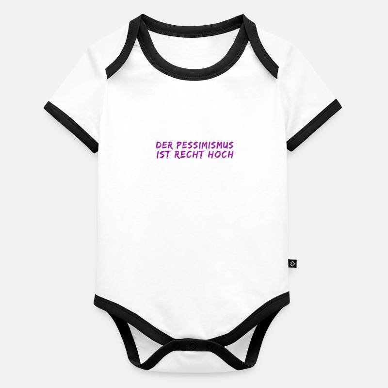 Je suis pessimiste Body Bébé bio contrasté manches courtes