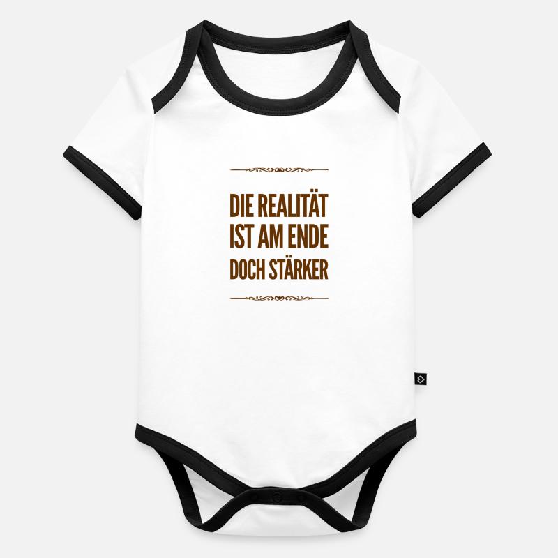 the truth is stronger Organic Baby Contrasting Bodysuit