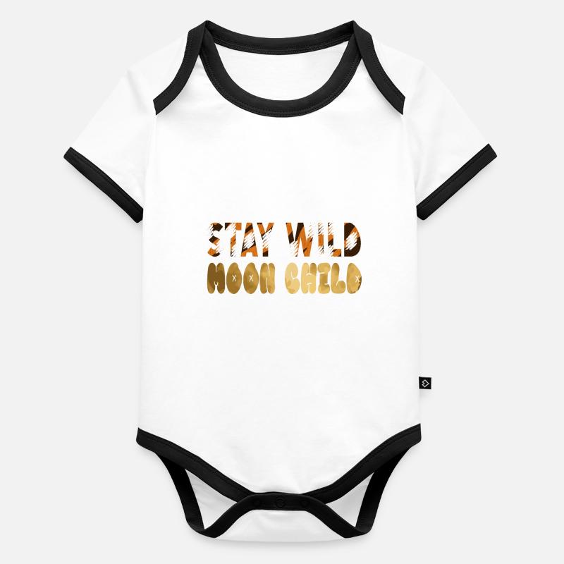 Stay wild Moonchild Organic Baby Contrasting Bodysuit