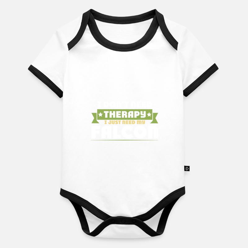 falknerei therapie spruch Baby Bio-Kurzarm-Kontrastbody