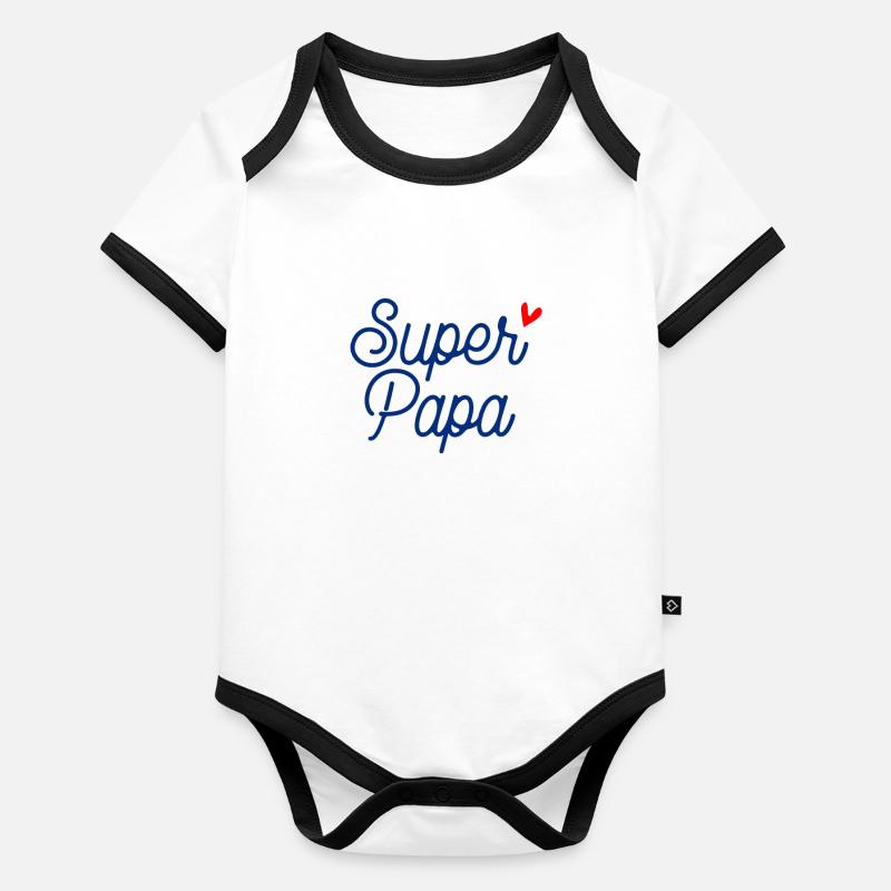 super dad Organic Baby Contrasting Bodysuit