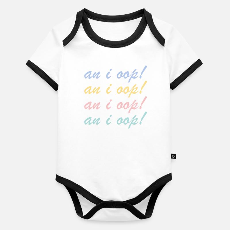 Graphique de mème drôle - Body Bébé bio contrasté manches courtes - 