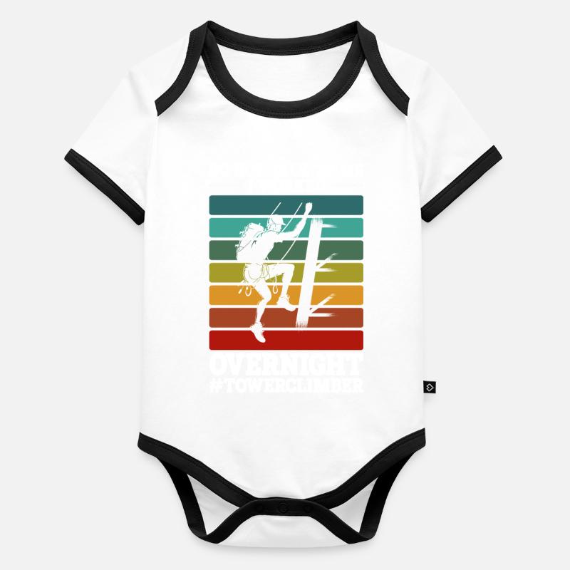 Turmbesteiger Baby Bio-Kurzarm-Kontrastbody