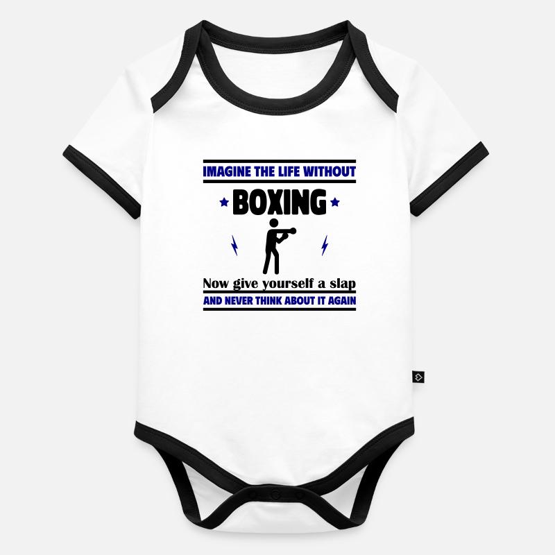 Imaginer une vie sans boxe : impossible Body Bébé bio contrasté manches courtes