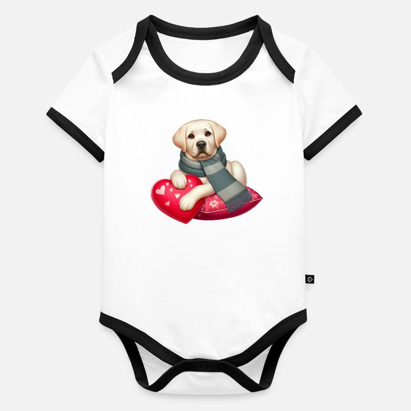 Labrador Retriever The Model Organic Baby Contrasting Bodysuit