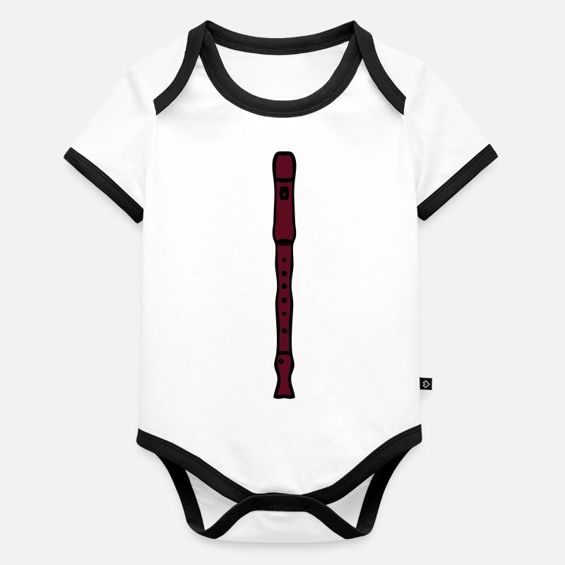 blockflöte Baby Bio-Kurzarm-Kontrastbody