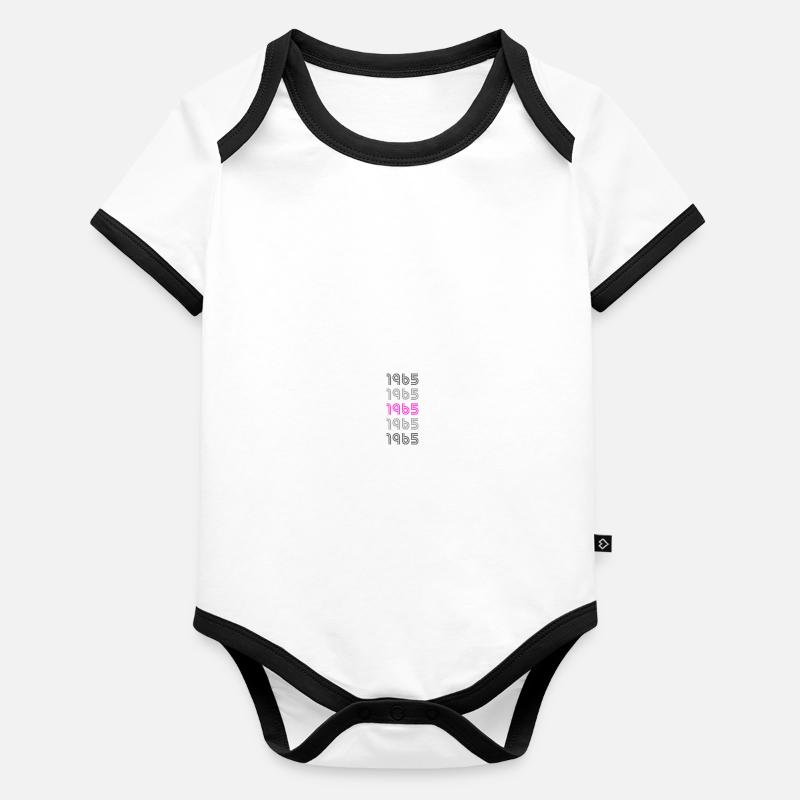 Style 1965 Body Bébé bio contrasté manches courtes