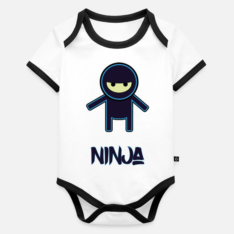 Ninja Organic Baby Contrasting Bodysuit