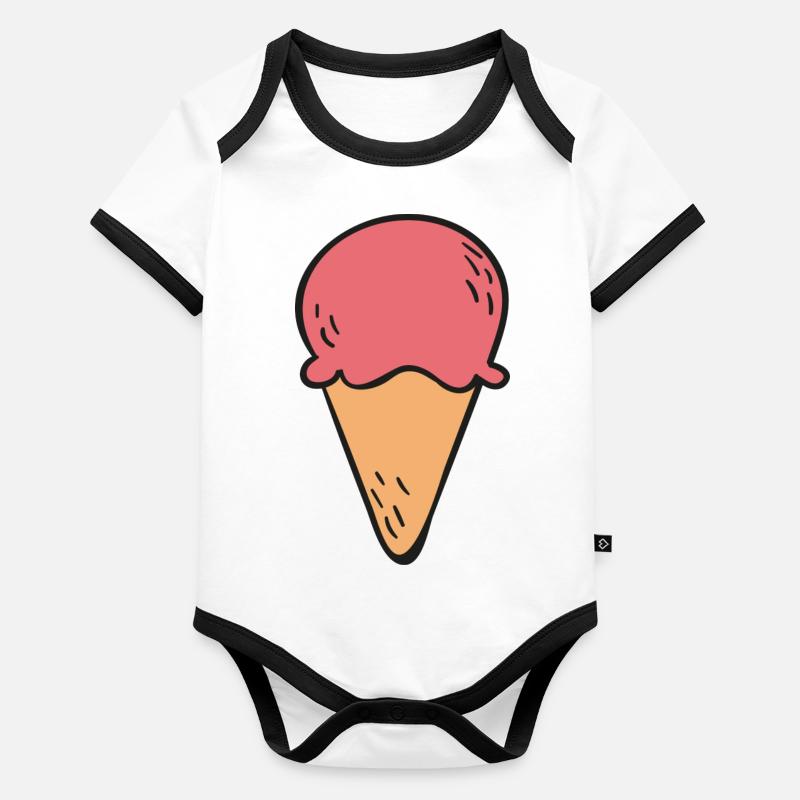 Eis Baby Bio-Kurzarm-Kontrastbody