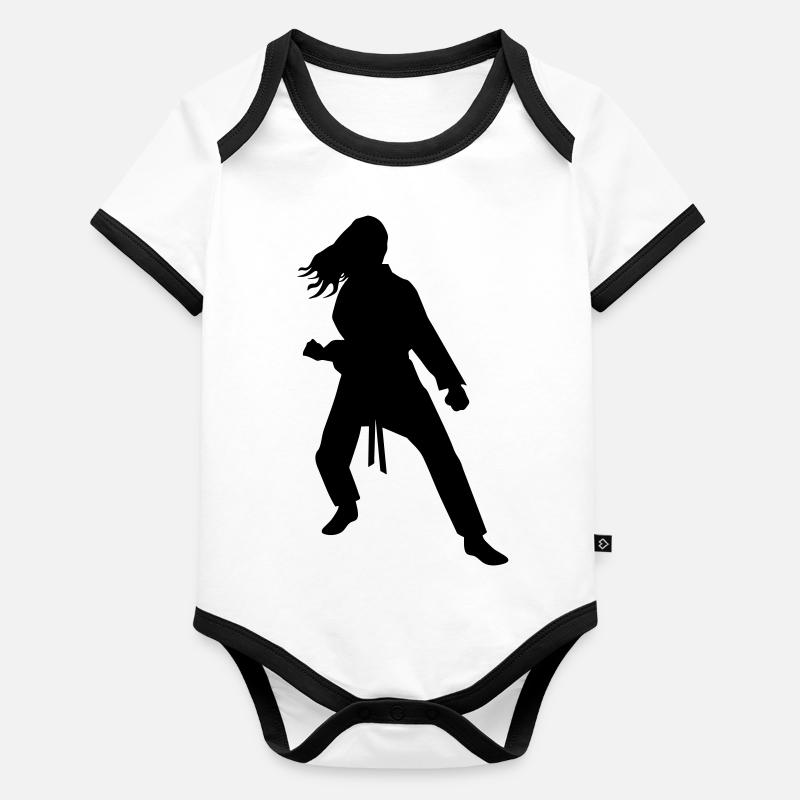 Kampfsport female de Baby Bio-Kurzarm-Kontrastbody