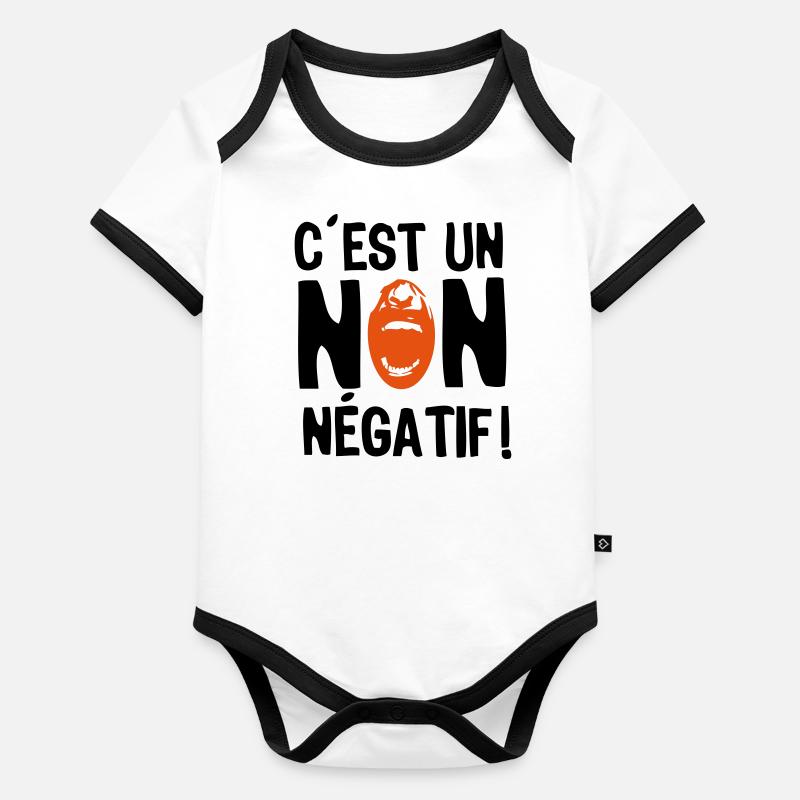 non negatif bouche gueule citation 1 Body Bébé bio contrasté manches courtes