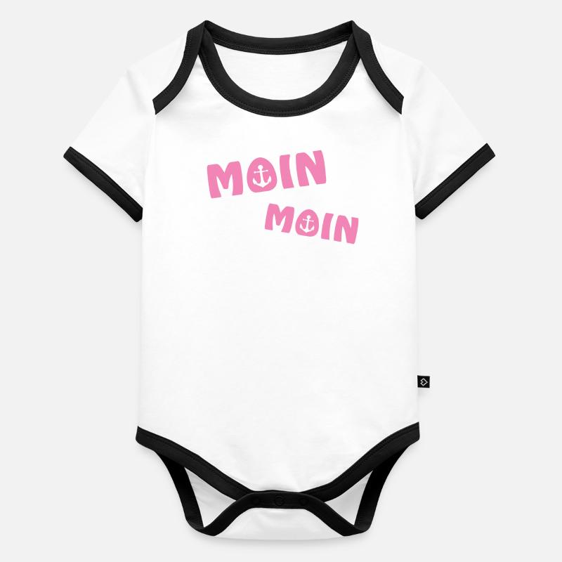 Moin Moin mit Anker Baby Bio-Kurzarm-Kontrastbody